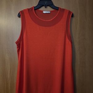 ANATOMIE Atomic Red Tank Top With Mesh Details Size L